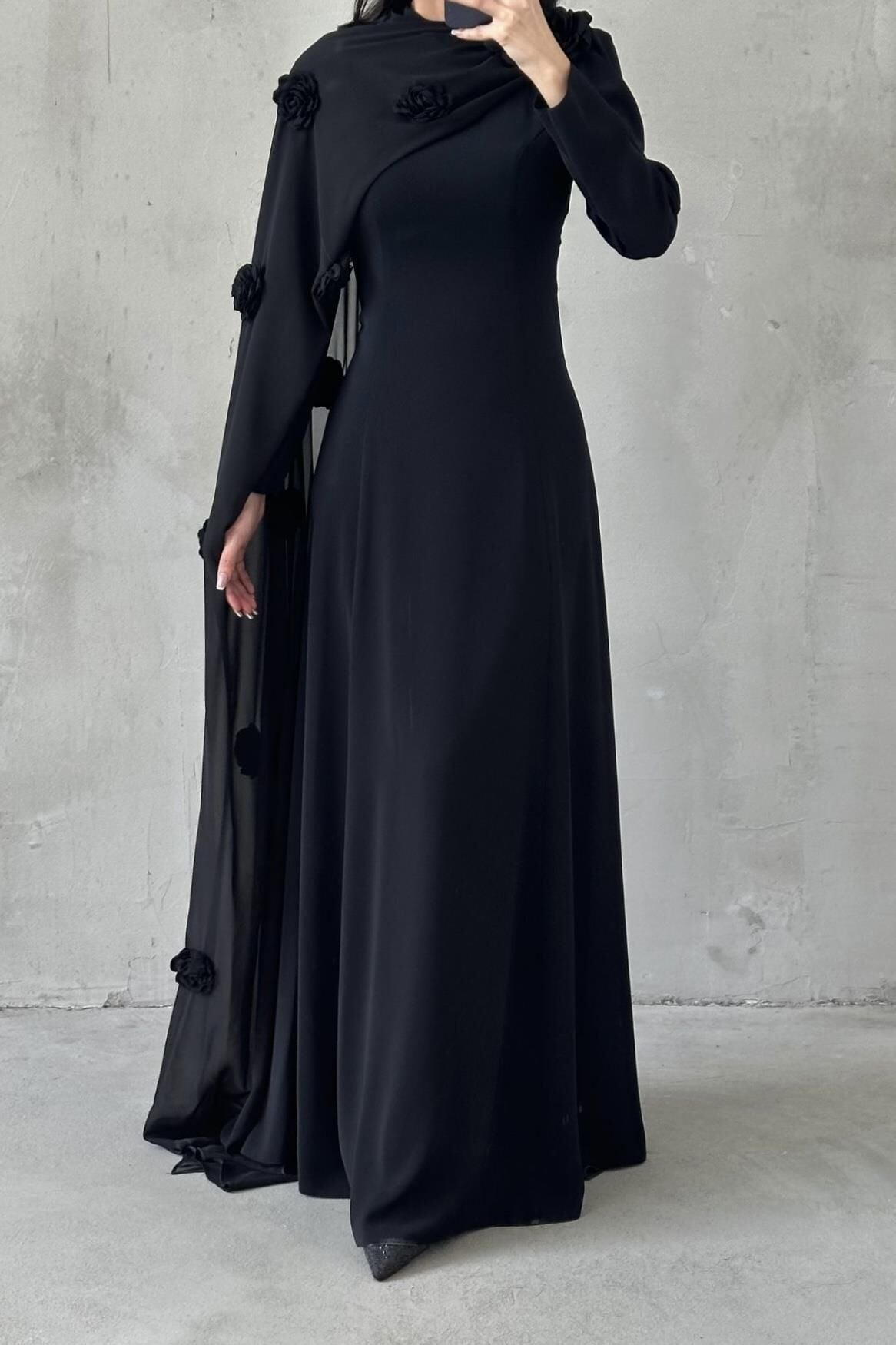 Nilay Tesettür Abiye Siyah