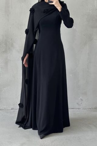 Nilay Tesettür Abiye Siyah