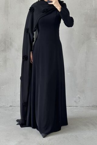 Nilay Tesettür Abiye Siyah