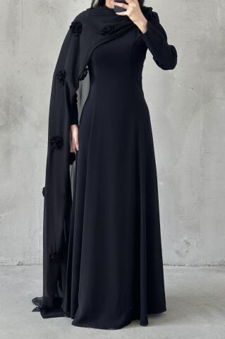 Nilay Tesettür Abiye Siyah