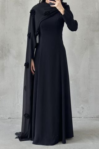 Nilay Tesettür Abiye Siyah