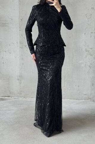 Eleris Hijab Evening Dress Black