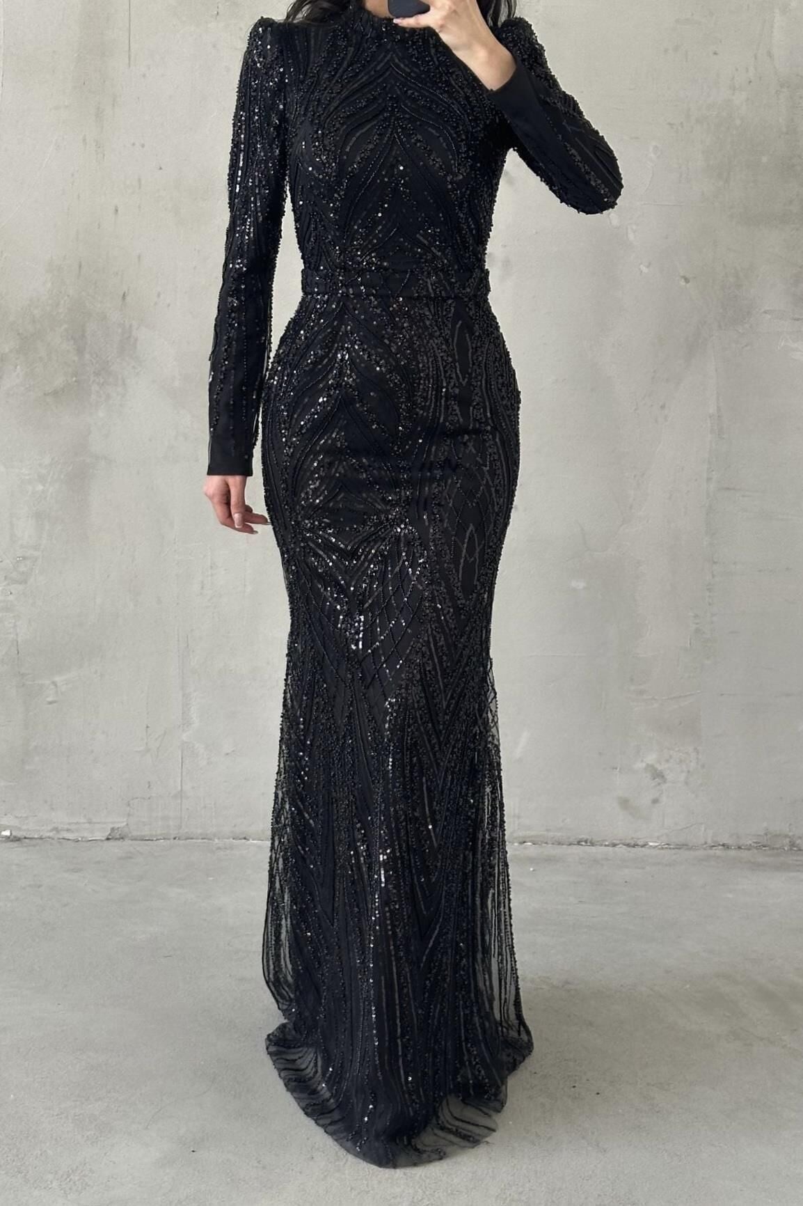 Velora Tesettür Abiye Siyah