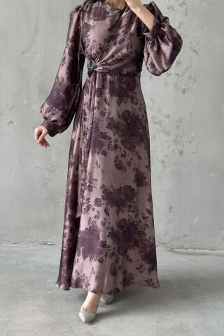 Yeliz Hijab Evening Dress Powder Pink