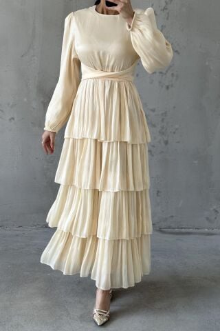 Linay Hijab Evening Dress Yellow