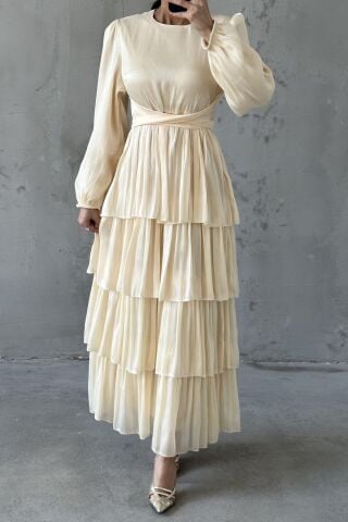 Linay Hijab Evening Dress Yellow