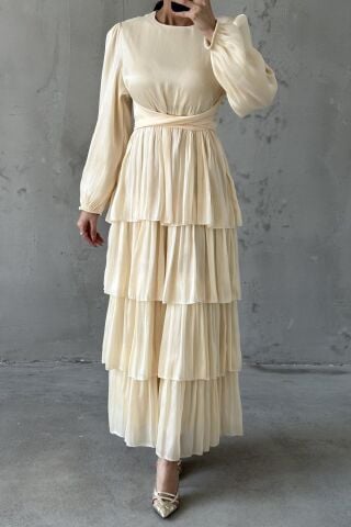 Linay Hijab Evening Dress Yellow