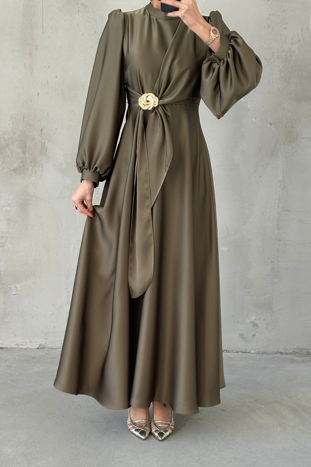 Eliz Saten Tesettür Abiye Haki