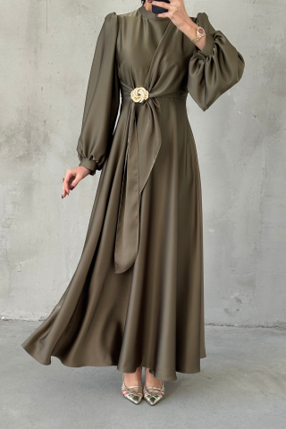 Eliz Saten Tesettür Abiye Haki