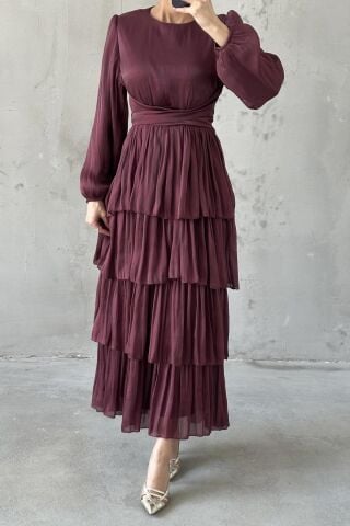 Linay Hijab Evening Dress Copper