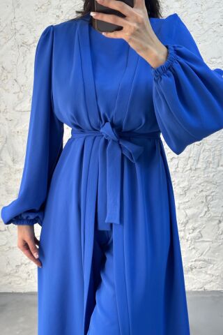 Kimono Triple Hijab Suit Blue