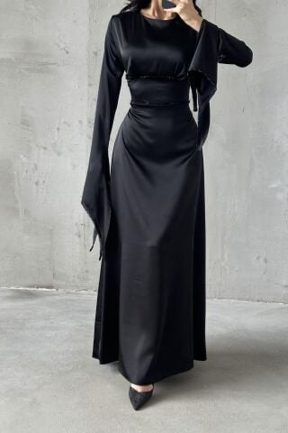 Melisa Hijab Evening Dress Black