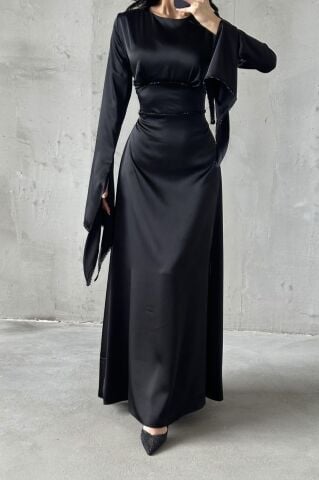 Melisa Tesettür Abiye Siyah