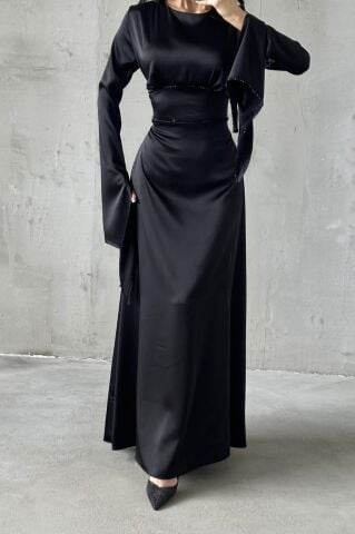 Melisa Hijab Evening Dress Black