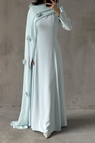 Nilay Tesettür Abiye İndigo