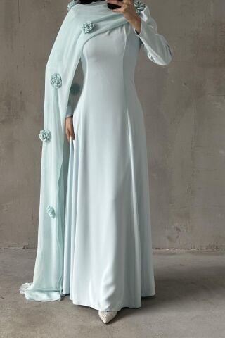 Nilay Tesettür Abiye İndigo