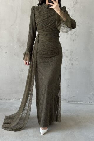 Leya Tesettür Abiye Haki