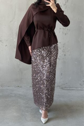 Zümra Hijab Set Brown
