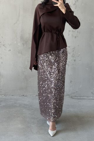 Zümra Hijab Set Brown