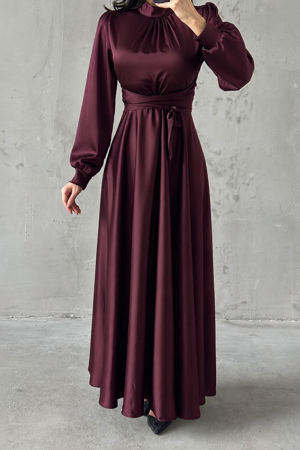 Lina Tesettür Abiye Mürdüm