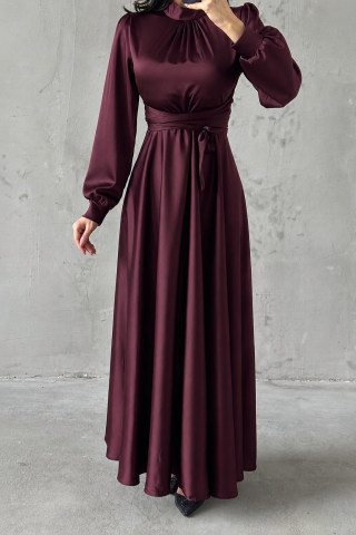 Lina Tesettür Abiye Mürdüm