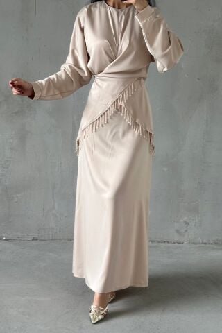 Elinor Saten Tesettür Abiye Taş