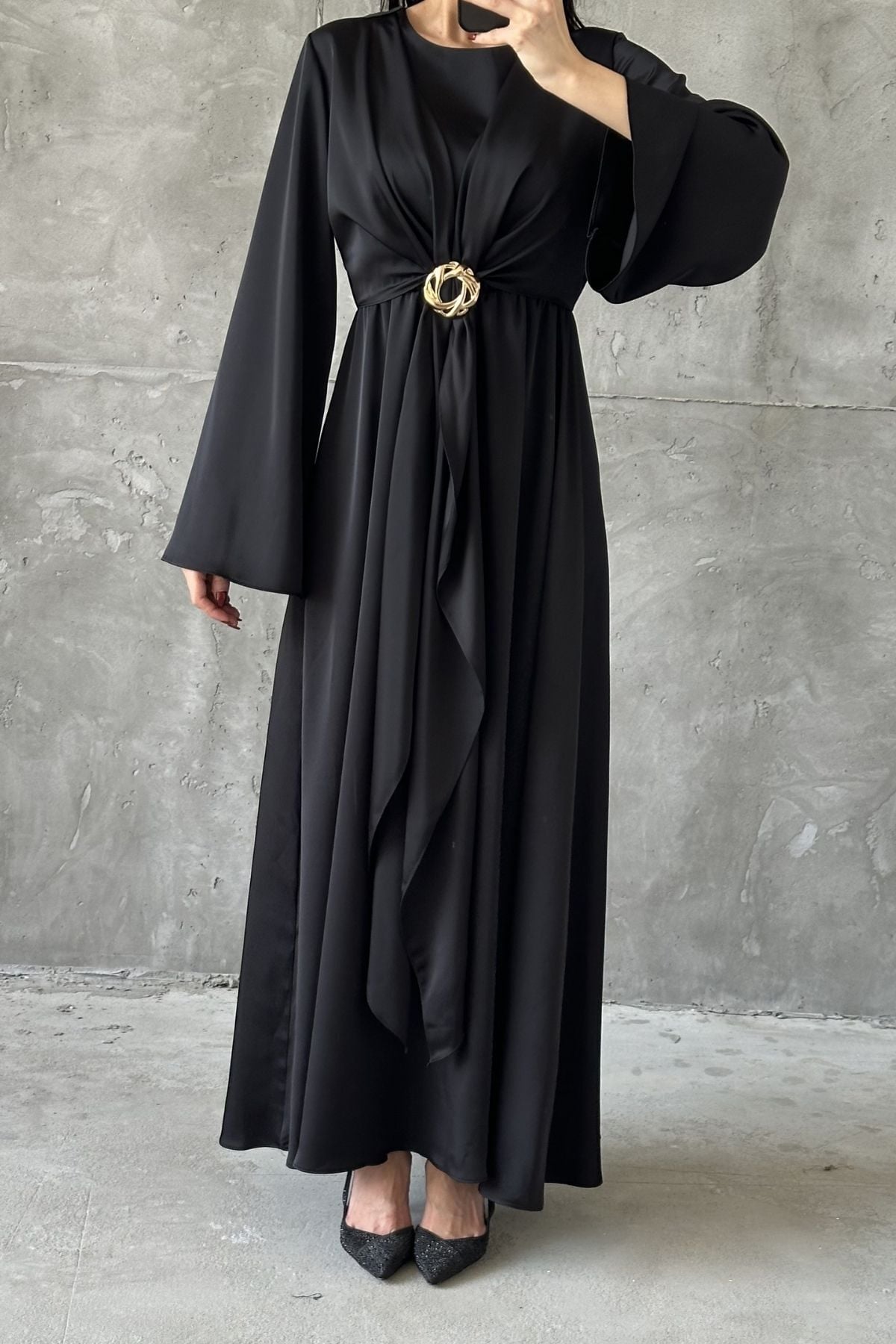 Pelin Tesettür Abiye Siyah