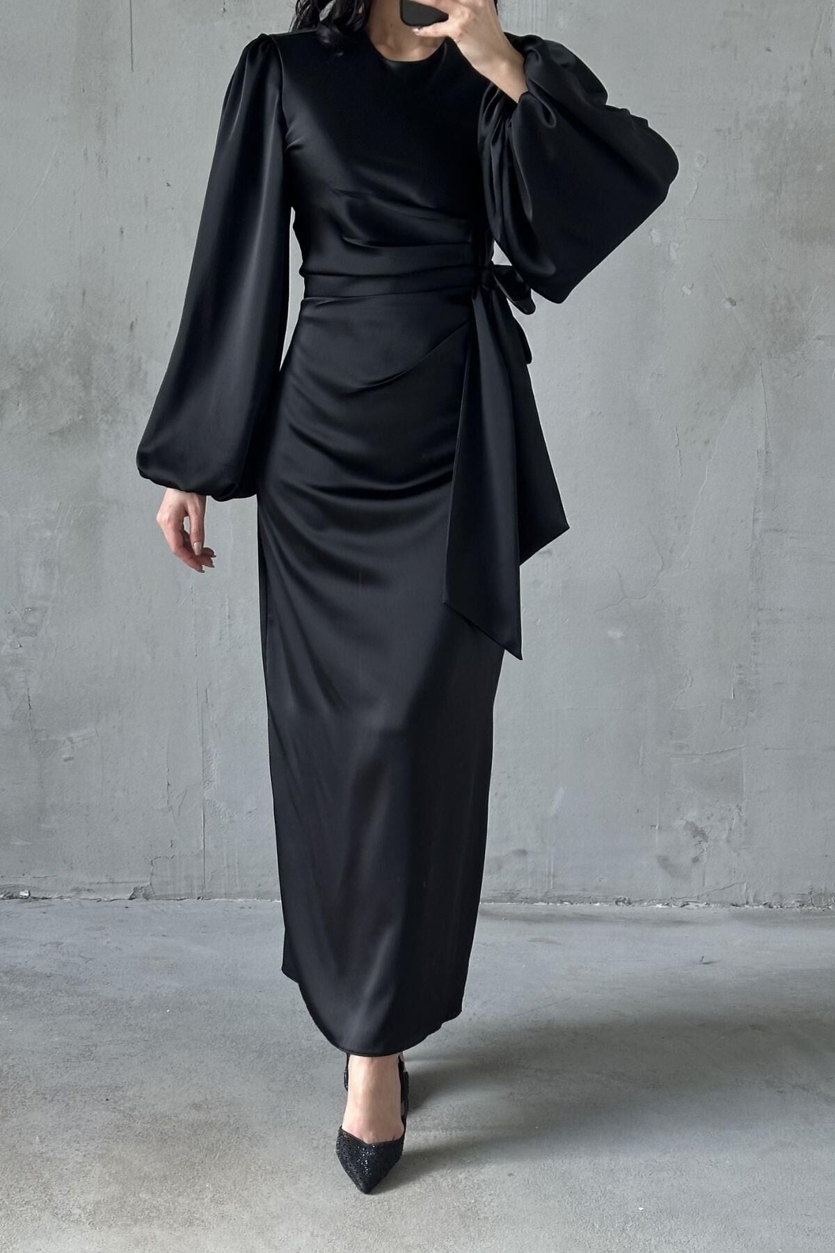 Nisa Tesettür Abiye Siyah