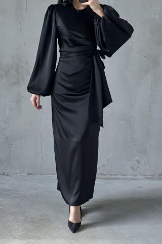 Nisa Tesettür Abiye Siyah