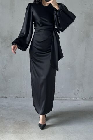 Nisa Tesettür Abiye Siyah