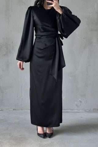 Nisa Tesettür Abiye Siyah