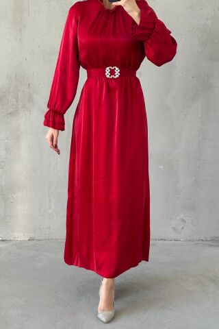 Arvelia Tesettür Abiye Kırmızı