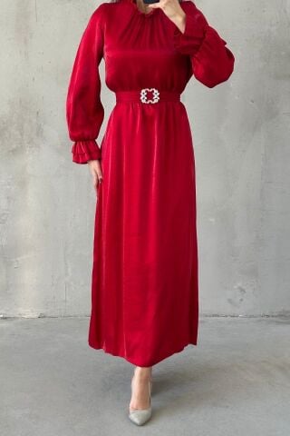 Arvelia Tesettür Abiye Kırmızı