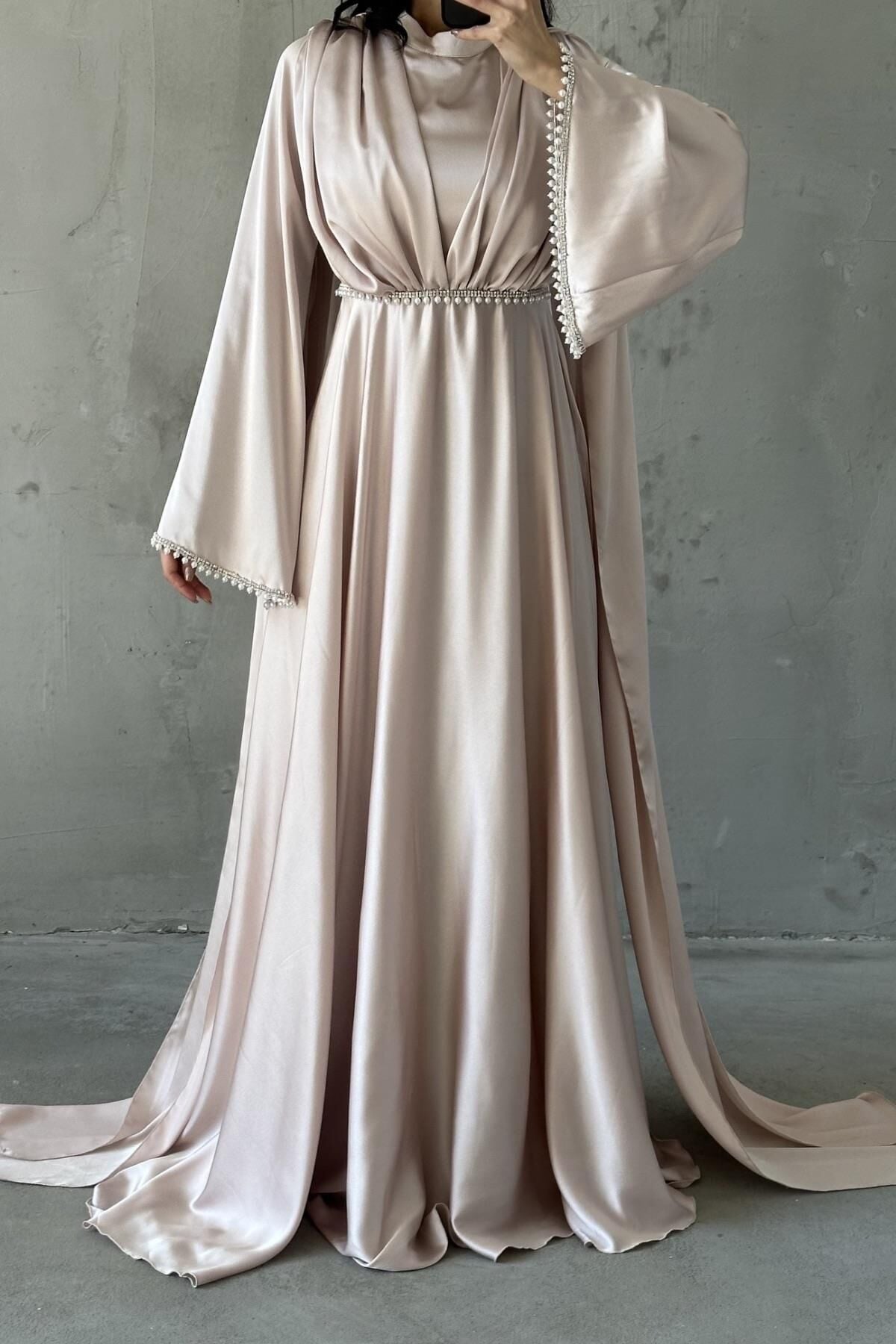 Hira Tesettür Abiye Pudra