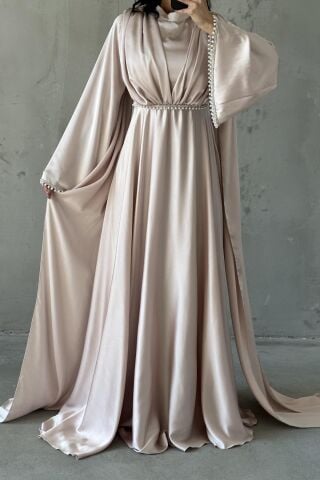 Hira Tesettür Abiye Pudra