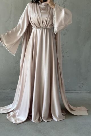 Hira Tesettür Abiye Pudra