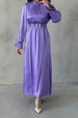 Arvelia Tesettür Abiye Lila