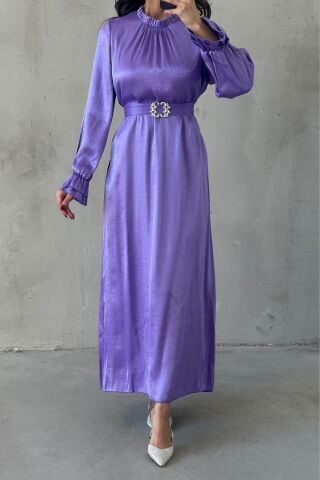 Arvelia Tesettür Abiye Lila