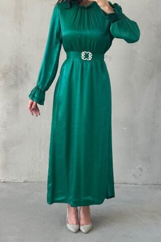 Arvelia Hijab Evening Dress Green