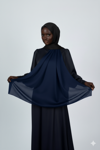 Janjan Shawl Navy Blue