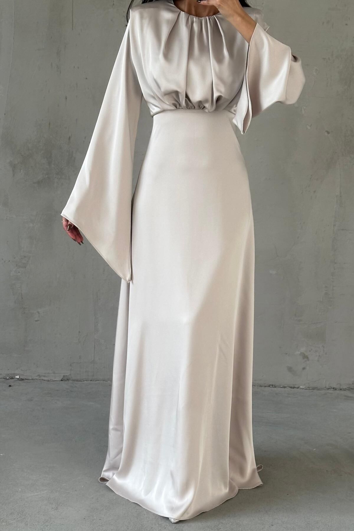 Miralya Saten Tesettür Abiye Taş