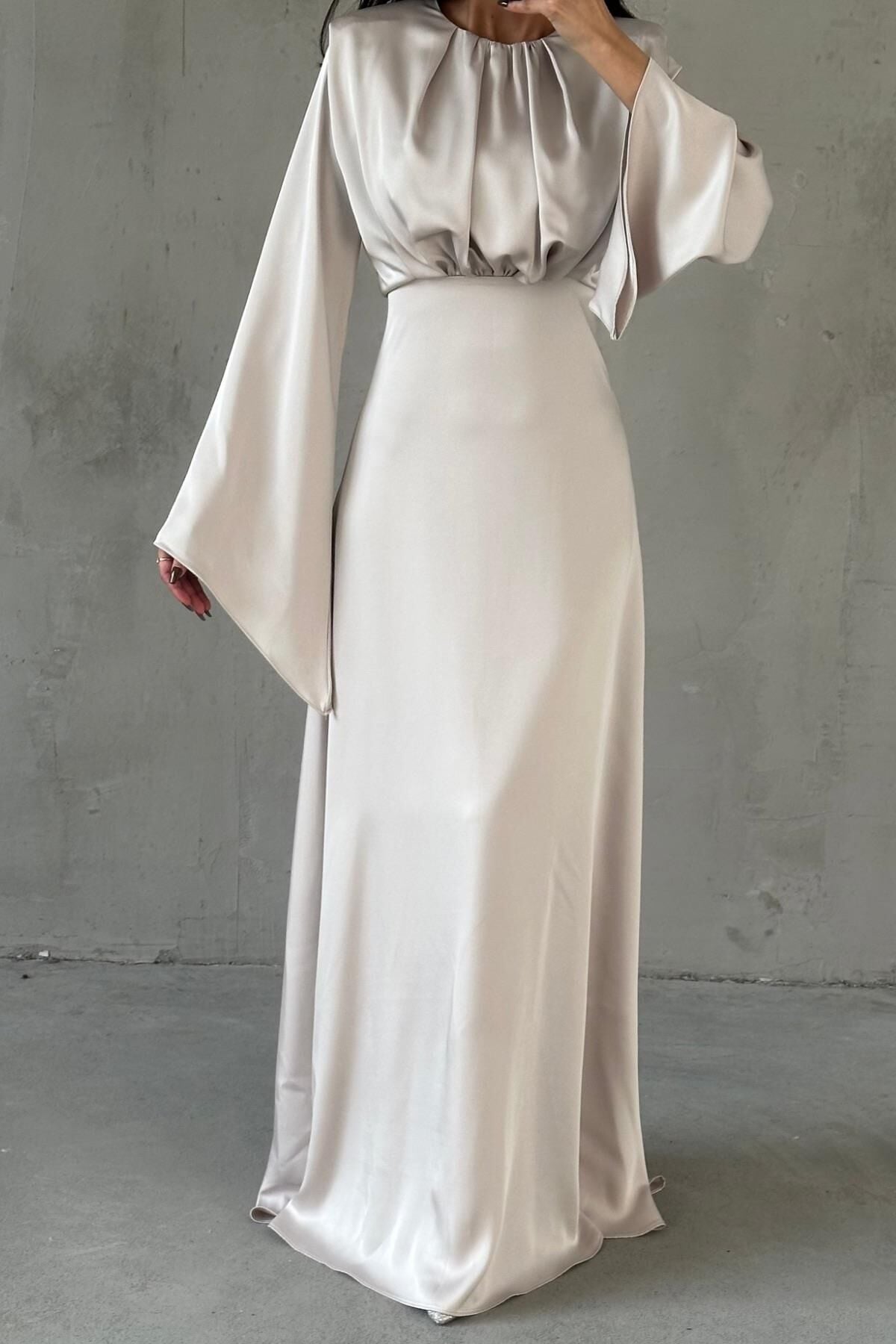 Miralya Saten Tesettür Abiye Taş