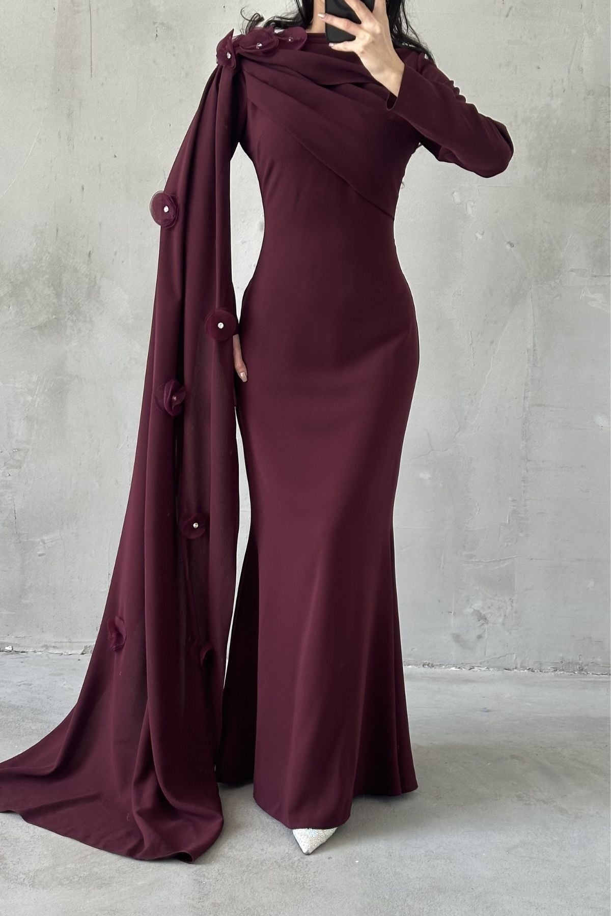 Elvan Tesettür Abiye Mürdüm