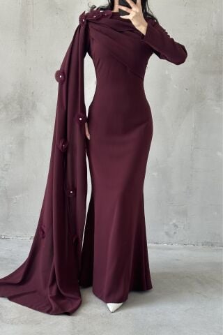 Elvan Tesettür Abiye Mürdüm