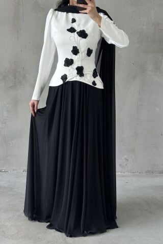 Zerrin Tesettür Abiye Siyah