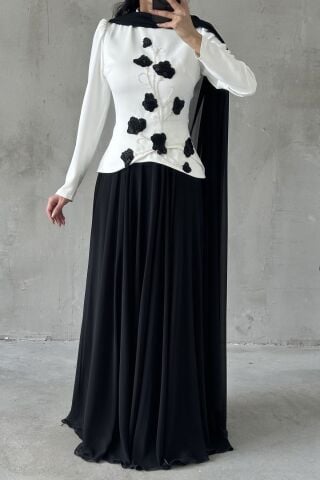 Zerrin Tesettür Abiye Siyah