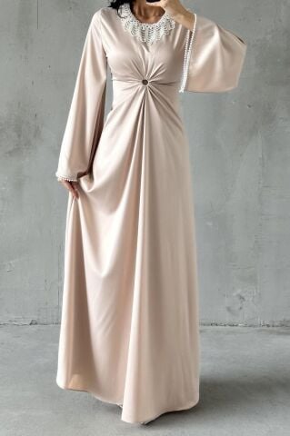 Duru Saten Tesettür Abiye Taş