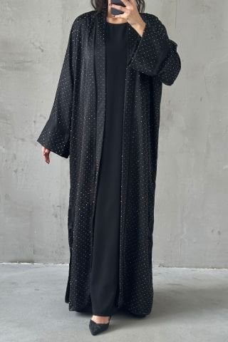 Zarif Tasarım Tesettür Abaya Siyah