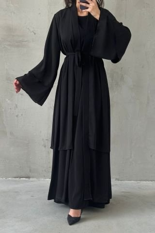 Elegant Design Hijab Abaya with Sleeve Detail