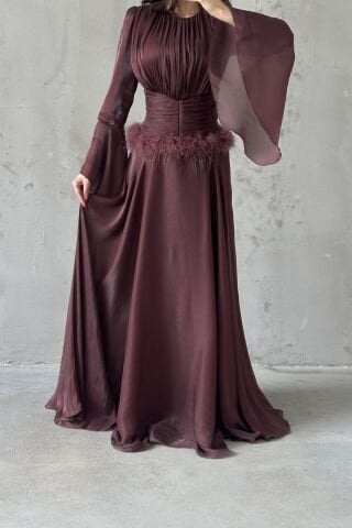 Zümra Tesettür Abiye Vizon